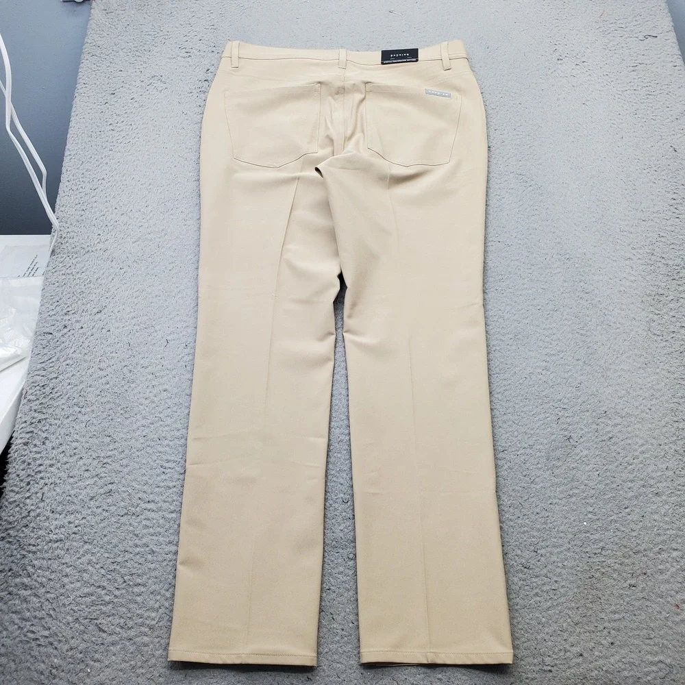 Dunning Golf Chino Pants Mens 32/30 Tan Performance Stretch Quick Dry D7S21P068